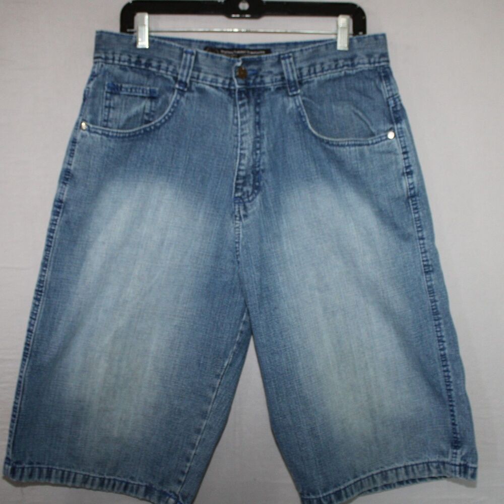 Southpole Jean Shorts Mens Size 34 Denim High Rise Button Replaced Vintage